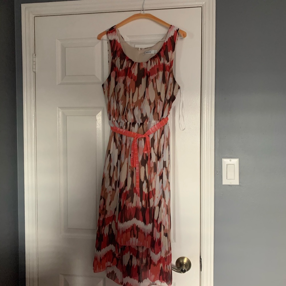 RICKI’S Patterned dress with sash.
